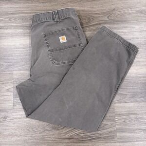Carhartt Pants Actual 38X29 Gray Rugged Flex Relaxed Fit Canvas BN2291-M Faded